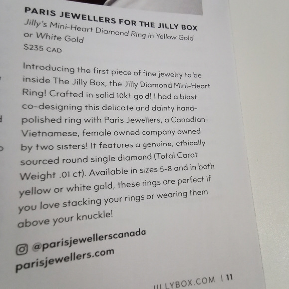 THE JILLY BOX WINTER 2022 Paris Jewellers Yellow Gold Size 6 - Picture 6 of 7
